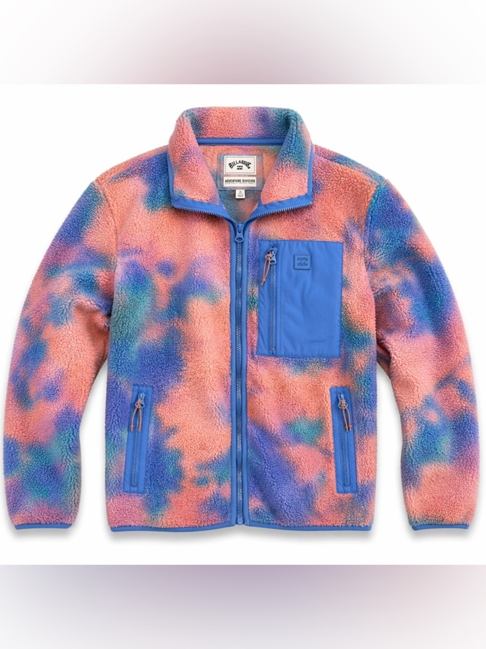 Billabong A/DIV Switchback Tie Dye Sherpa Fleece Jacket Medium